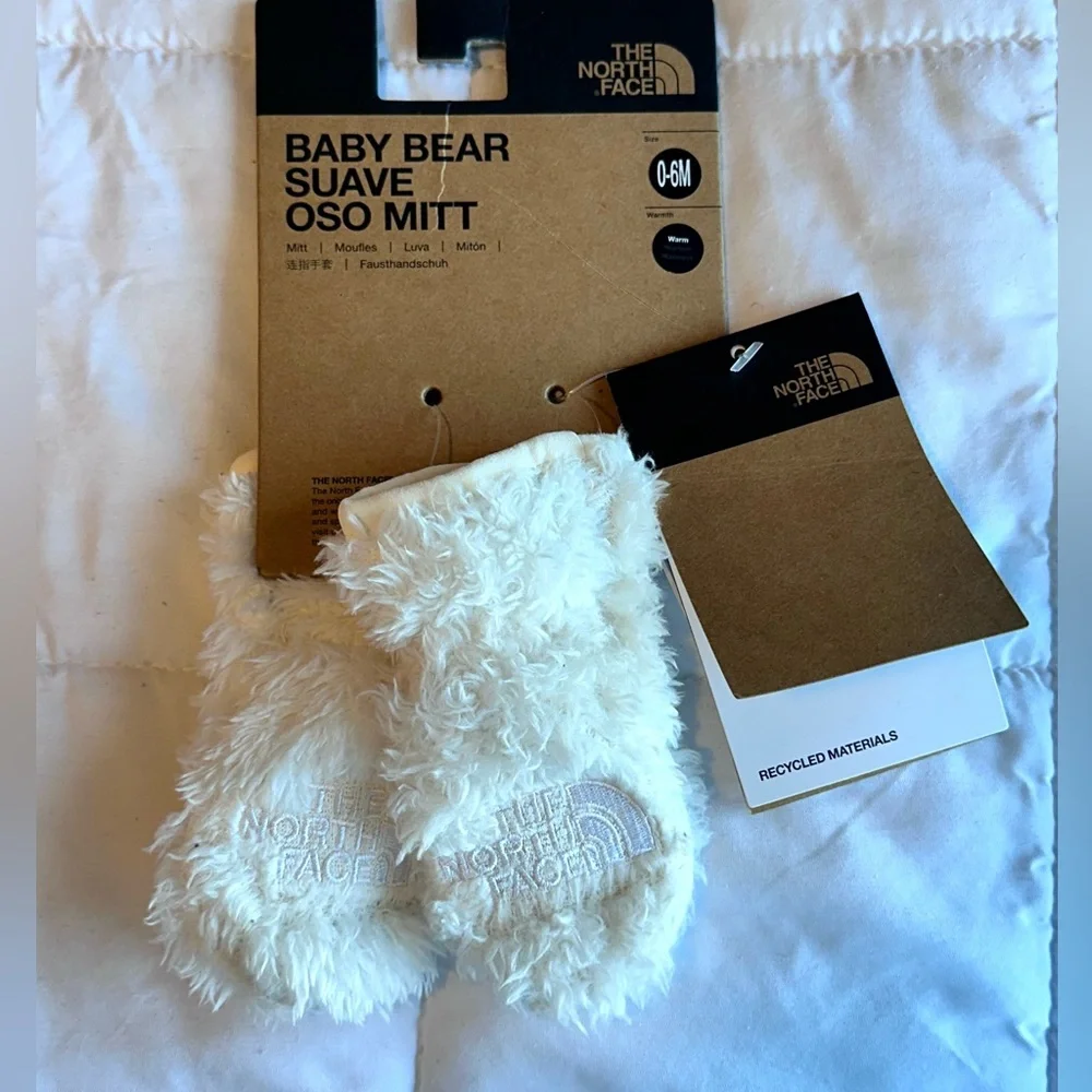 🦋The North Face Baby Bear Suave Oso Mitt size-0-6 Months